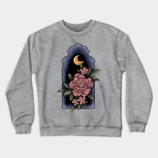 Floral moon Crewneck Sweatshirt